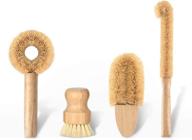 🧽 set of 4 subekyu kitchen scrub brushes: eco-friendly cleaning brushes for dishes, bottles, vegetables, pans, and pots – bamboo handle with coconut fiber bristles logo