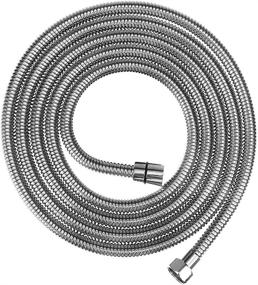 img 4 attached to 🚿 Extra Long 118 Inches Shower Hose Attachment - Stainless Steel Shower Hose Extension for Shower Head, Plus Brass Insert and Nut Replacement