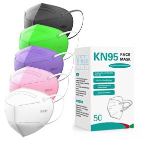 img 4 attached to 😷 HIWUP Multicolor Individually Disposable Face Masks: Superior Efficiency ≥95%