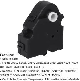 img 2 attached to 🔧 Replace your HVAC Blend Door Actuator for Chevy Silverado 1500 & 2500, Tahoe, GMC Sierra Yukon Air Heater Control - PUENGSI 604-106 89018365 52402588 Compatible, 1994-2012