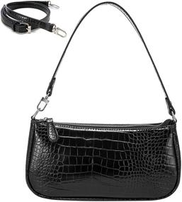 img 4 attached to 👜 Crocodile Pattern Shoulder Handbag - Classic Women's Handbags & Wallets