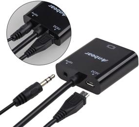 img 2 attached to 🎥 Адаптер-конвертер Anbear Micro HDMI в VGA - мужской на женский 1080p с аудио 3.5мм - покрытие золотом