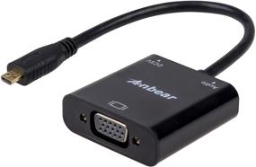 img 4 attached to 🎥 Адаптер-конвертер Anbear Micro HDMI в VGA - мужской на женский 1080p с аудио 3.5мм - покрытие золотом