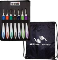 🎨 artsiga crafts project bag standard set bundle with addi knitting needles and crochet hook swing logo