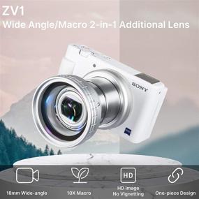 img 3 attached to 📸 ULANZI WL-1 ZV1 18mm Wide Angle/10X Macro 2-in-1 Lens for Sony ZV1 (White) - Enhance Your Photography with this Wide Angle Lens"