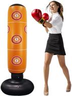 🥊 free standing punching bag for kids and adults - 63inch red anger bag with stand, ideal for karate, taekwondo, mma training, and energy release логотип