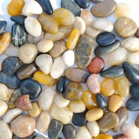 img 4 attached to 🪨 SACKORANGE 2 LB Aquarium Gravel River Rock - Natural Polished Decorative Gravel for Aquariums, Landscaping, Vase Fillers - Small Mixed Color Stones (32-Oz)