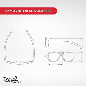 img 2 attached to 👓 Sky Aviator Sunglasses for Kids - Flexfit Frames by Real Kids Shades