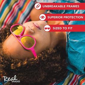 img 1 attached to 👓 Sky Aviator Sunglasses for Kids - Flexfit Frames by Real Kids Shades