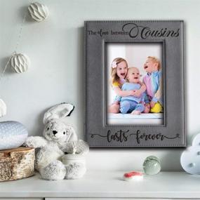 img 2 attached to 🎁 Cousins Forever - Engraved Leather Picture Frame (5 x 7 Vertical) - Perfect Birthday & Christmas Gift for Cousins - Bella Busta