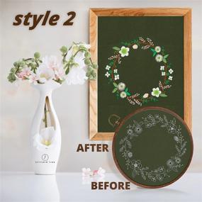 img 1 attached to 🧵 Relaxing Stitchin’ Time: Cross Stitch Kit with 8.26-inch Embroidery Hoop, Stamped Cloth, Threads, and More – A Ready-to-Hang Hoop for Adults to Enjoy Relaxing Crafts and Hobbies