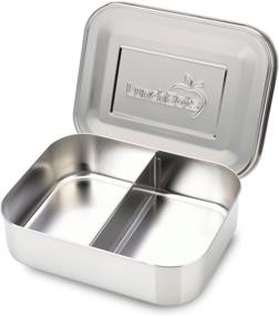img 4 attached to 🍱 LunchBots Medium Duo Snack Container - Stainless Steel Food Container with Divided Sections for Half Sandwich and Side - Eco-Friendly, Dishwasher Safe – Stainless Lid and All Stainless Steel Construction