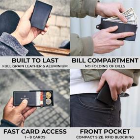 img 3 attached to 💼 Minimalist Men's Wallet, Card Case & Money Organizer - ZNAP Slim Wallet for Men