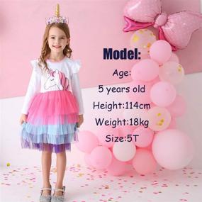 img 3 attached to 👗 VIKITA Toddler Princess Rainbow Dresses: Stylish Girls' Clothing for Dress-Up Fun