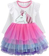 👗 vikita toddler princess rainbow dresses: stylish girls' clothing for dress-up fun logo