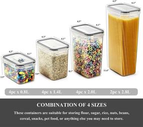 img 3 attached to 🍽️ Wildone BPA Free Airtight Food Storage Containers Set of 14 – Ideal for Sugar, Flour, Snacks, Baking Supplies – Includes 20 Chalkboard Labels & 1 Marker
