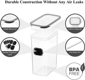 img 2 attached to 🍽️ Wildone BPA Free Airtight Food Storage Containers Set of 14 – Ideal for Sugar, Flour, Snacks, Baking Supplies – Includes 20 Chalkboard Labels & 1 Marker