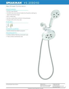 img 2 attached to 🚿 Speakman VS-233010 Neo Combination Shower Head and Hand Shower with Multi Functions, Brushed Nickel