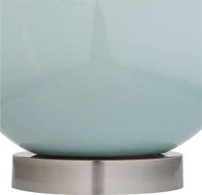 img 1 attached to Stone & Beam Round Ceramic Table Lamp with Light Bulb and White Shade - 11 x 11 x 20 Inches, Cyan Blue by Amazon Brand