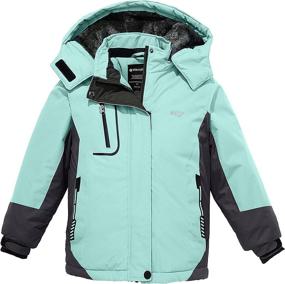 img 4 attached to 🧥 Stylish and Durable Girls' Waterproof Ski Jacket - Hooded Fleece Winter Snow Coat by Wantdo: Windproof, Rainproof, Lightweight Outwear