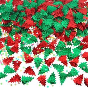 img 2 attached to 🎄 Pangda 60g Christmas Tree Confetti: Festive Embossed Confetti for Christmas Decorations - 4 Bags