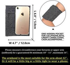 img 3 attached to 📱 Variegated Black Small Armband Sleeve for iPhone 6S 7 8 X XR XS 11 12 Pro Android Pixel - Ideal for Basketball, Football, Skating, Biking, Running, and Walking