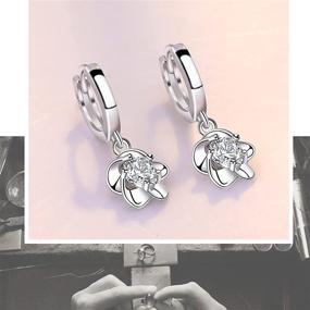 img 1 attached to Silver Plated Earrings Hypoallergenic Zirconia Girls' Jewelry