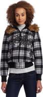 southpole juniors bomber jacket sherpa women's clothing for coats, jackets & vests logo