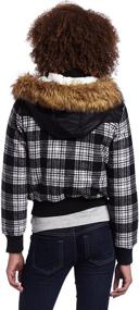 img 1 attached to Southpole Juniors Bomber Jacket Sherpa Women's Clothing for Coats, Jackets & Vests