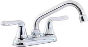 img 4 attached to 🚰 Quality Chrome Laundry Faucet: American Standard 2475.540.002 Colony Soft with Double-Handle, Brass Swing Spout, and Hose End