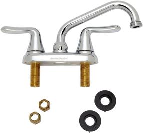 img 3 attached to 🚰 Quality Chrome Laundry Faucet: American Standard 2475.540.002 Colony Soft with Double-Handle, Brass Swing Spout, and Hose End