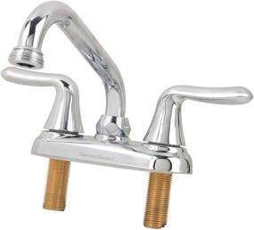 img 2 attached to 🚰 Quality Chrome Laundry Faucet: American Standard 2475.540.002 Colony Soft with Double-Handle, Brass Swing Spout, and Hose End