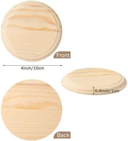 img 3 attached to 🪵 Pllieay 2Pcs 4 Inch Round Wooden Plaque: Versatile Unfinished Pine Circle Base for Creative Crafts and DIY Home Decor