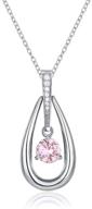 💎 exquisite stainless birthstone teardrop necklace: ideal jewelry for girls' birthdays logo