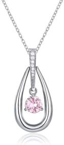 img 3 attached to 💎 Exquisite Stainless Birthstone Teardrop Necklace: Ideal Jewelry for Girls' Birthdays