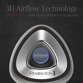 img 2 attached to 💨 Фен для волос Remington Salon Collection Air3D - Тихий керамический фен мощностью 1760 Вт, D7777, белый