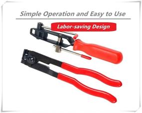 img 3 attached to 🔧 2Pc Boot Clamp Pliers CV Clamp Tool & CV Joint Banding Tools Set with 6pc Clamps