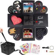 🎁 surprise box gifts for boyfriend: diy explosion box with handmade photo album - perfect birthday, valentine's, wedding, christmas gift logo