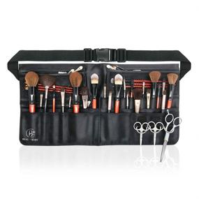 img 4 attached to 👝 Beautybaby Artist Professional Makeup Brush Waist Bag: Versatile and Portable Cosmetic Organizer with Multi Pockets and Belt Strap in Black