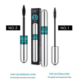 img 2 attached to 👁️ Long-Lasting 4D Silk Fiber Lash Mascara - Natural Lengthening & Thickening, No Clumping Waterproof Formula, 2PCS Set for Beauty Charming Eye Makeup