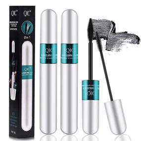 img 4 attached to 👁️ Long-Lasting 4D Silk Fiber Lash Mascara - Natural Lengthening & Thickening, No Clumping Waterproof Formula, 2PCS Set for Beauty Charming Eye Makeup