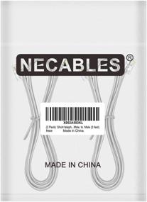 img 1 attached to 📞 NECABLES (2 Pack) 3ft Phone Cord RJ11 6P4C Male to Male for Landline and Fax - Optimal Length of 3 Feet