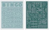 sizzix 656643 texture fades embossing folders: bingo & patchwork 🔍 set by tim holtz - pack of 2 - multicolor: a review logo