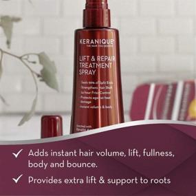 img 2 attached to 💁 Keranique Lift and Repair Treatment Spray: Instant Volume and Body, Sulfate-Free Keratin Hair Treatment, Unscented - 3.4 Fl Oz (1 Pack)