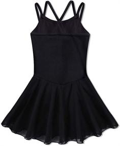 img 3 attached to 🩰 ZNYUNE Ballet Skirted Camisole Leotard Dress for Gymnastics and Dance
