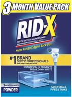 🚽 rid-x septic treatment: 3-month supply, 29.4 oz powder – highly effective for septic tanks logo