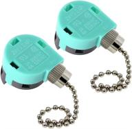 🔧 2pcs ceiling fan switch zing ear ze-268s6 - 3 speed 4 wire pull chain switch – replacement speed control switch for ceiling fan – nickel логотип