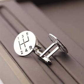 img 3 attached to 🏎️ CENWA Car Enthusiast Gift: Drag Racing-Inspired Manual Transmission Cufflinks - 5 Speed Gear Shift Design - Ideal Jewelry gift for Race Car Drivers