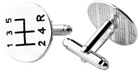 img 4 attached to 🏎️ CENWA Car Enthusiast Gift: Drag Racing-Inspired Manual Transmission Cufflinks - 5 Speed Gear Shift Design - Ideal Jewelry gift for Race Car Drivers