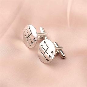img 1 attached to 🏎️ CENWA Car Enthusiast Gift: Drag Racing-Inspired Manual Transmission Cufflinks - 5 Speed Gear Shift Design - Ideal Jewelry gift for Race Car Drivers